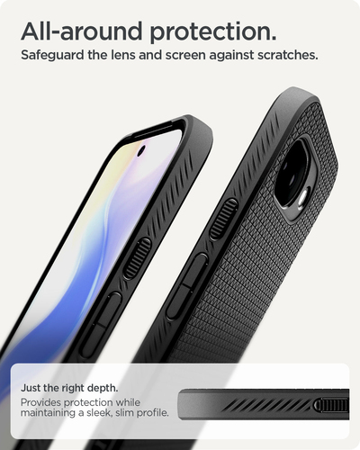 Spigen Liquid Air Pixel 10a Case Matte Black. Case type: Cover, Brand compatibility: Google, Compatibility: Pixel 10a, Max