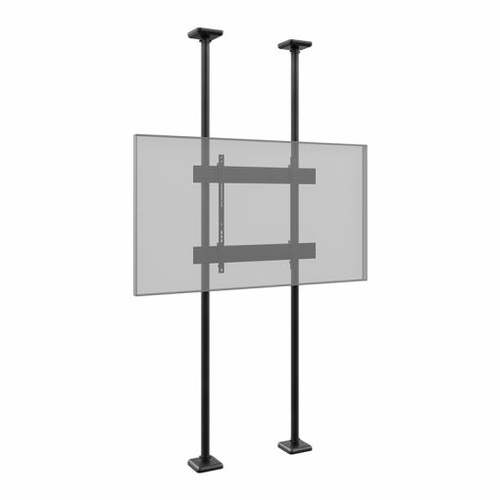 HAGOR Boden-Decken-Montage für Display - Schwarz - Querformat/Hochformat - Höhenverstellbar - Bildschirmgr�ße: 75 Zoll (19