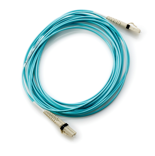 HPE LC to LC Multi-mode OM3 2-Fiber 2.0m 1-Pack Fiber Optic Cable. Product colour: Blue. Weight: 450 g