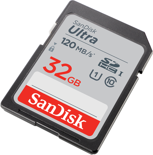 SANDISK ULTRA 32GB SDHC MEMORY CARD 120MB/S 3-PACK