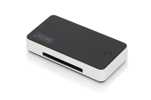 Digitus Card Reader All-in-one, USB 3.0. Compatible memory cards: CF, MMC, MMC Mobile, MMC+, MMCmicro, MS Micro (M2), MS P