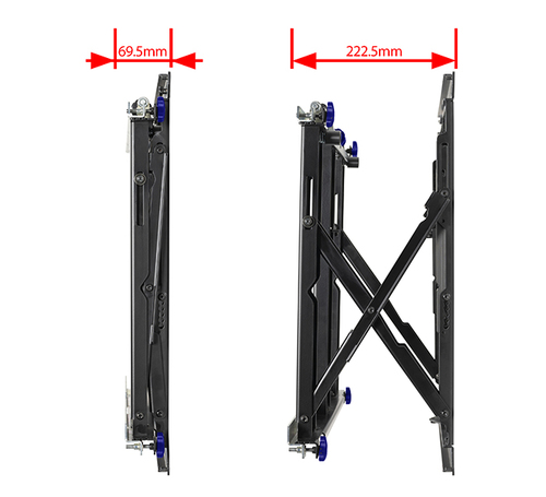 SLIMLINE SOFT-OPEN FULL SERVICE VIDEOWALL MOUNT WITH MICRO-ADJUS
