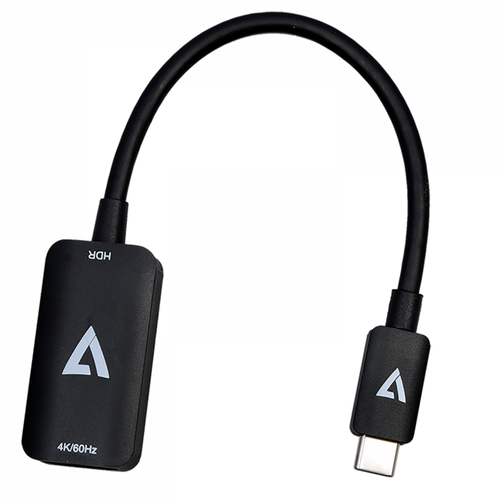 Adaptateur A/V V7 V7USBCHDMI4K60HZ - 3840 x 2160 Supported - Noir