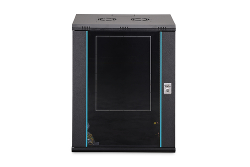 Digitus Dynamic-N 16U Wall Mountable Enclosed Cabinet Rack Cabinet for Networking, Server - Light Grey - Steel, Glass, She