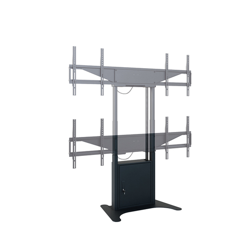 HAGOR Lift für Display, Mini-PC, Kamera, Notebook, A/V-Geräte, Display - Schwarz pulverbeschichtet - Höhenverstellbar - 2 