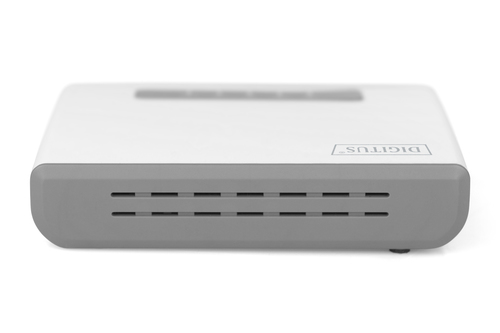 Digitus 2-Port USB 2.0 Wireless Multifunktions-Netzwerk Server, 300 Mbps. Produktfarbe: Weiß, LED-Anzeigen: Link, Leistung