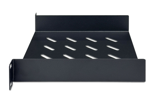Digitus DN-10-TRAY-2-B 1U Rackmount Rack-Regal für Networking, Server200 mm Regaltiefe - Schwarz - Stahl - 25 kg Maximale 