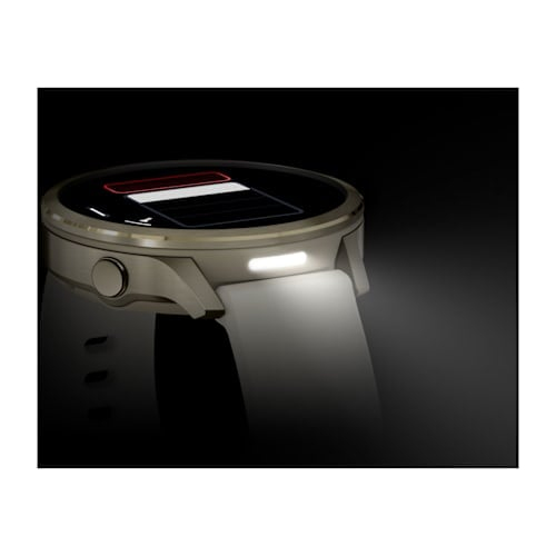 Garmin Venu 4 Smart Watch - Lunar Gold Case Color - Bone, Light Sand Band Color - Stainless Steel, Metal Body Material - F