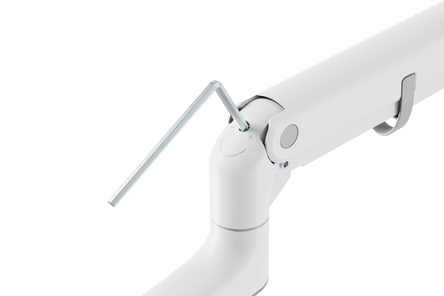 Digitus Tischhalterung für Monitor, Flachbildschirm, Gekrümmte Bildschirmanzeige - Weiß - Höhenverstellbar - 1 Unterstützt