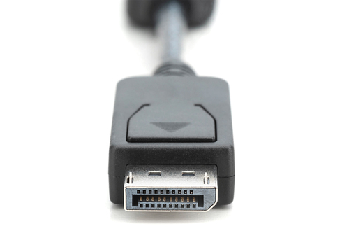 Digitus DisplayPort Adapter / Konverter. Kabellänge: 0,15 m, Anschluss 1: DisplayPort, Anschluss 2: HDMI. Verpackungsbreit