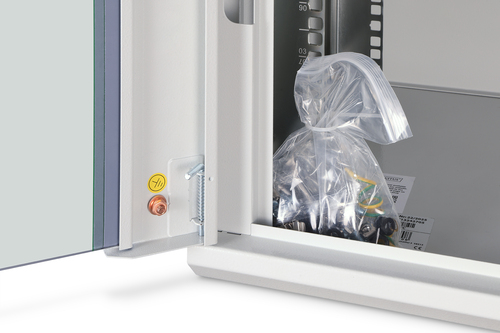 Digitus DN-19 09-U-EC 9U Rack Cabinet - 482.60 mm Rack Width - Grey - Steel, Glass