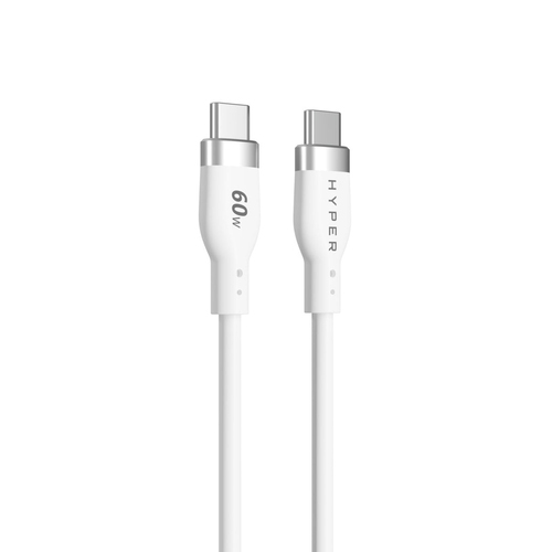Hyper HyperJuice HJ4011WHGL 1.50 m USB-C Data Transfer Cable - Cable for USB Charger, USB Device, MacBook, iPhone - First 