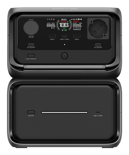 EcoFlow River 3 Max Plus. Battery technology: Lithium Iron Phosphate (LiFePO4), Charging source: AC, Cigar lighter, Solar,