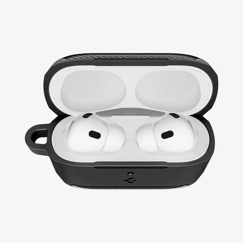 Spigen Rugged Armor AirPods Pro 3 Case Matte Black. Product type: Case, Material: Thermoplastic polyurethane (TPU), Produc