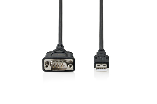 Digitus USB 2.0 to RS232 adapter cable, 1.8 m, integrated FTDI FT232RNL chipset. Product colour: Black, Cable length: 1.8 
