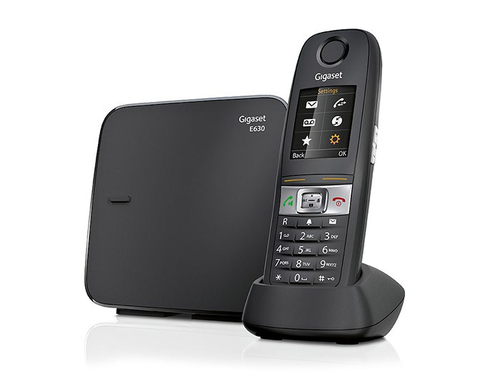 Gigaset E630 DECT-Schnurlostelefon - Wandmontierbar - Schwarz - 1 Mobilteil(e) - Freisprecheinrichtung