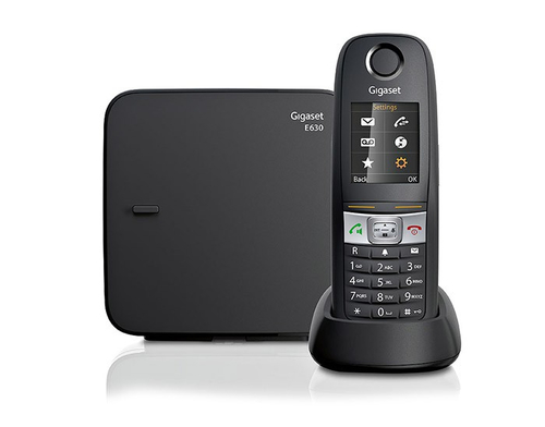 Gigaset E630 DECT-Schnurlostelefon - Wandmontierbar - Schwarz - 1 Mobilteil(e) - Freisprecheinrichtung