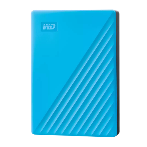 WD My Passport WDBR9S0060BBL-WESN 6 TB Portable Hard Drive - External - Blue - USB 3.2 (Gen 1) Micro-B - 256-bit AES Encry