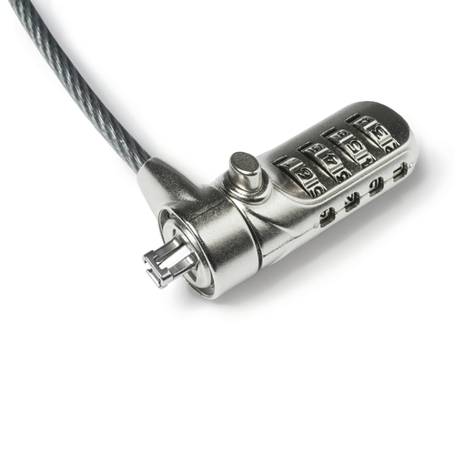 Dicota Cable Lock - 2 m Cable - 4-digit - Combination Lock - Steel, Thermoplastic Rubber (TPR)