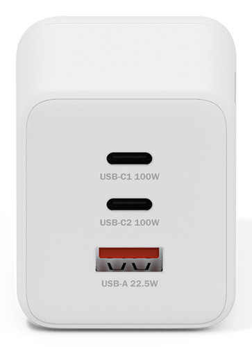 Digitus USB GaN Charger 100W, 2x USB-C, 1x USB-A. Charger type: Indoor, Power source type: AC, Charger compatibility: Univ