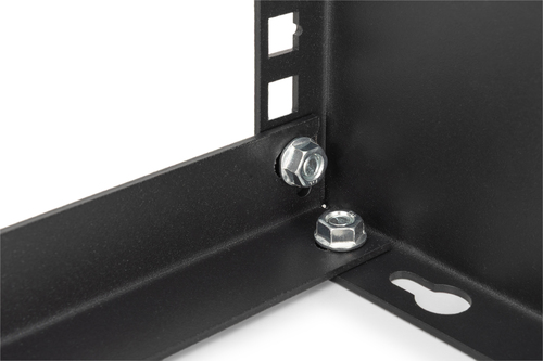 Digitus Mounting Bracket - Black - Horizontal/Vertical - 30 kg Load Capacity - Sheet Steel - 1 Piece