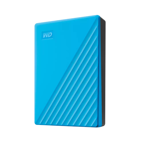 WD My Passport WDBR9S0060BBL-WESN 6 TB Portable Hard Drive - External - Blue - USB 3.2 (Gen 1) Micro-B - 256-bit AES Encry