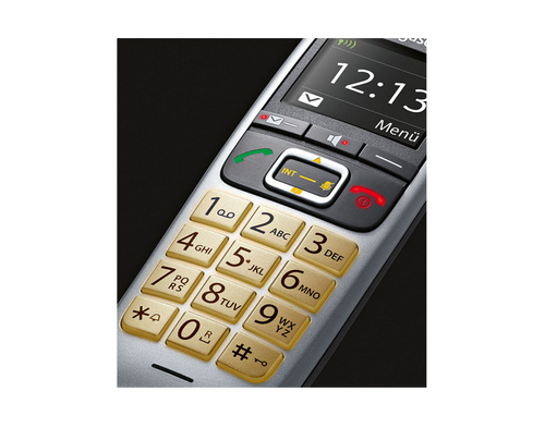 Gigaset E560 DECT-Schnurlostelefon - Silber - 1 Telefonleitung(en) - Freisprecheinrichtung - Hörhilfen-kompatibel