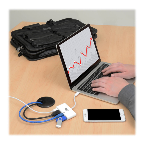 Tripp Lite series U444-06N-HGU-C USB-Typ C Docking Station für Desktop-PC, Tablet-PC, Notebook - 2 x USB-Anschlüsse - 2 x 