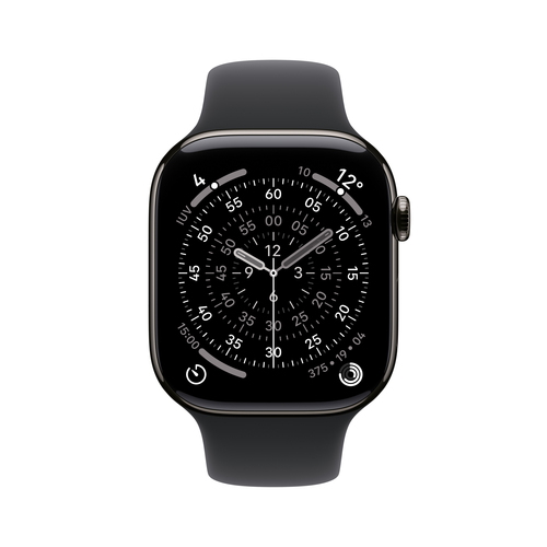 Apple Watch Series 11 Smartwatch - 42 mm Case Height - 36 mm Case Width - Schiefer Tasche, Farbe - Schwarz Band Color - Ti