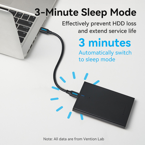 Vention 2.5 Inch SATA Hard Drive Enclosure (USB 3.0 Micro-B) Black. Product type: HDD enclosure. Number of storage drives 