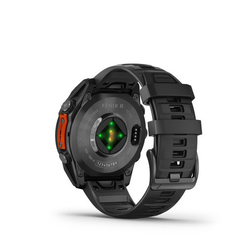 Garmin fēnix 8 Smartwatch - Rotondo Case Shape - Slate Grigio Colore del Case - Nero Colore cinturino - Titanio Materiale 