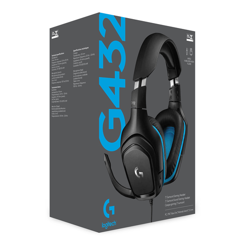 LOGITECH HEADSET G432 GAMING WIRED LEATHERETTE USB