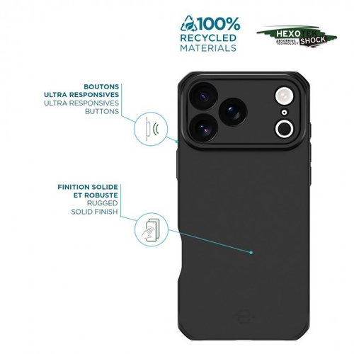 MOBILIS SPECTRUM_R Robust Hülle für Apple iPhone 17 Pro Smartphone - Schwarz - Massiv - Sturzsicher, Anitbakteriell, Stoßf