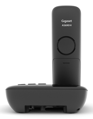 Gigaset AS690A DECT-Schnurlostelefon - Schwarz - 1 Telefonleitung(en) - 1 Gleichzeitige Anrufe - Anrufbeantworter - Freisp