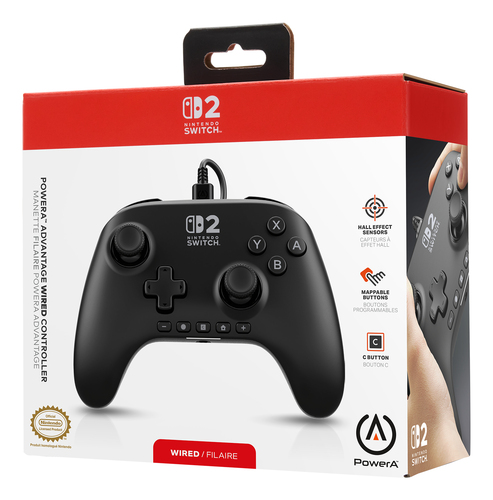 PowerA Advantage Wired Controller for Nintendo Switch 2 - Black. Device type: Gamepad, Gaming platforms supported: Nintend