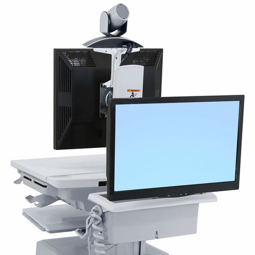 Ergotron StyleView Medizinische Warenkorb - TAA-konform - Drücken/Ziehen Griff - 17,69 kg Belastbarkeit - 4 Rollen - Alumi