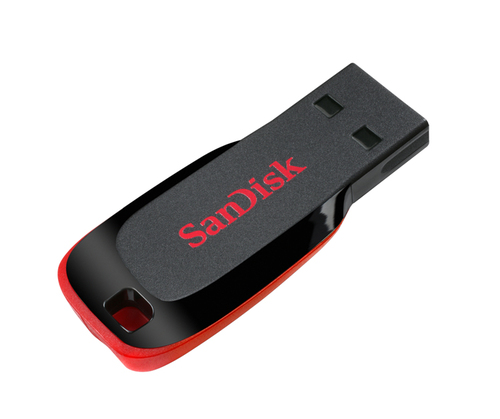 SanDisk Cruzer Blade. Capacidade: 128 GB, Interface de dispositivo: USB Type-A, Versão USB: 2.0. Forma: Sem tampa. Peso: 2