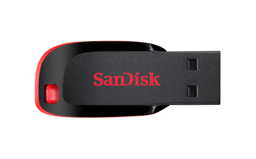 SanDisk Cruzer Blade. Capacidade: 128 GB, Interface de dispositivo: USB Type-A, Versão USB: 2.0. Forma: Sem tampa. Peso: 2