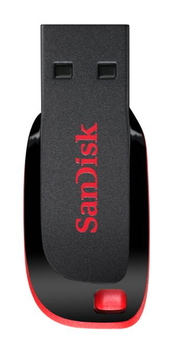SanDisk Cruzer Blade. Capacidade: 128 GB, Interface de dispositivo: USB Type-A, Versão USB: 2.0. Forma: Sem tampa. Peso: 2