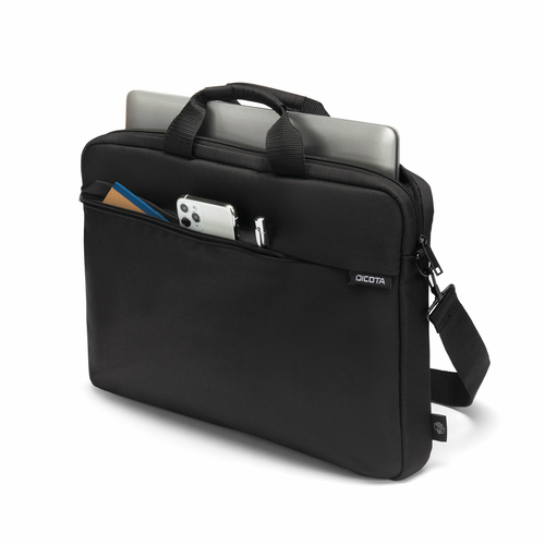 Dicota Slim Case ONE Tasche für 35,6 cm (14 Zoll) bis 40,6 cm (16 Zoll) Notebook - Schwarz - 300D rPET Polyester Körper - 