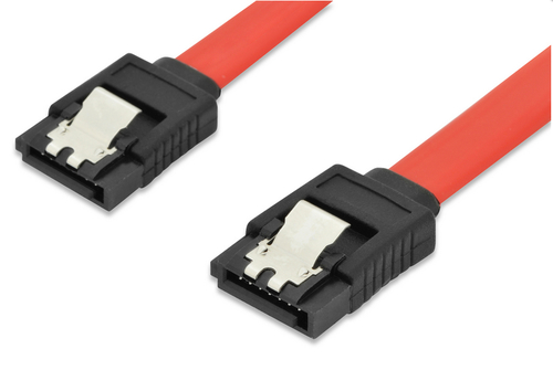 Ednet 50 cm SATA Datentransferkabel für Festplatte, DVD, Hauptplatine - Zweiter Anschluss: 1 x 7-pin L-Type SATA - 6 Gbit/