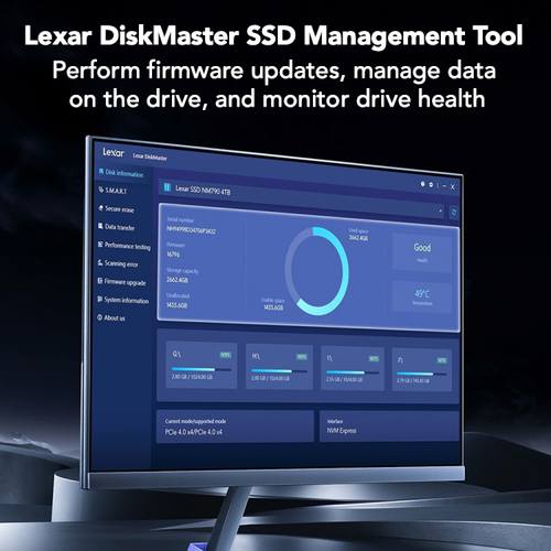 Lexar 1 TB Solid State Drive - M.2 2280 Internal - PCI Express NVMe (PCI Express NVMe 4.0 x4) - Desktop PC, PlayStation, N