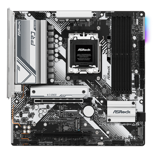 ASRock B650M Pro RS Gaming-Desktop-Motherboard - AMD B650 Chipsatz - Buchse AM5 - Micro ATX - Ryzen 7, Ryzen 9 Unterstützt