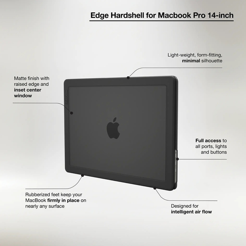EDGE HARDSHELL CASE MB PRO 14IN (14IN/ M3/ 2023) - BLACK