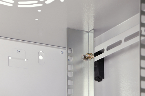 Digitus Dynamic-N 16U Wall Mountable Enclosed Cabinet Rack Cabinet for Networking, Server - Light Grey - Steel, Glass, She