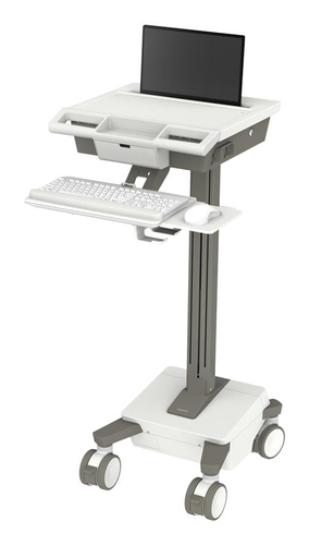 Ergotron Mosaic Medical Cart - 2-Tiers - TAA Compliant - 2 Drawer (1x1) - 19.50 kg Load Capacity - 4 Casters - 127 mm Cast