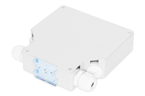 Digitus Din Rail Distribution Box. Connector type: SC, Product colour: Grey. Width: 125 mm, Depth: 130 mm, Height: 35 mm. 