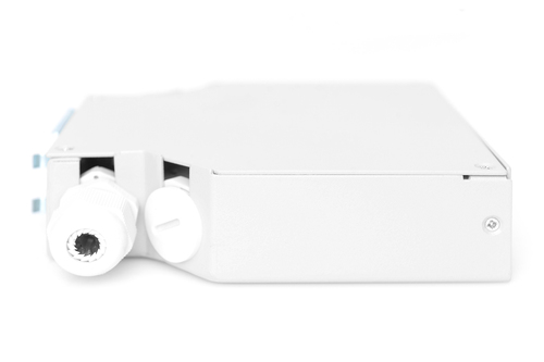 Digitus Din Rail Distribution Box. Connector type: SC, Product colour: Grey. Width: 125 mm, Depth: 130 mm, Height: 35 mm. 