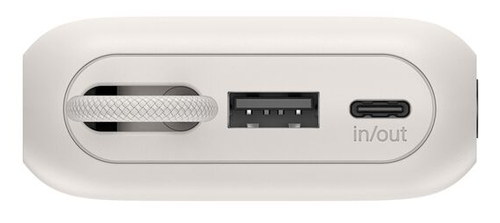 Belkin BoostCharge Power Bank - Sand - 10000 mAh - 45 W - Built-in Cable - Sand