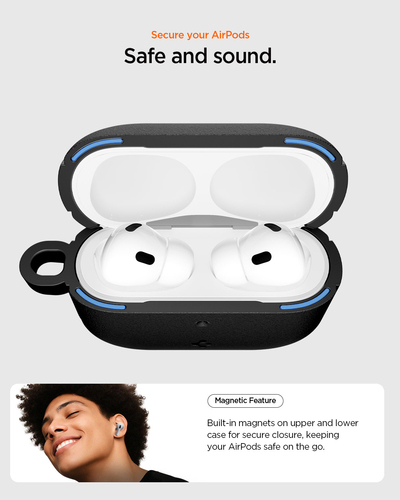 Spigen Vault AirPods Pro 3 Case Matte Black. Product type: Case, Material: Polycarbonate (PC), Thermoplastic polyurethane 